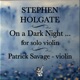 On a Dark Night for Solo Violin Single