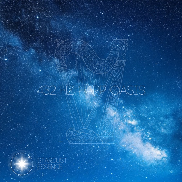 432 Hz Harp Oasis: Serene Vibes
