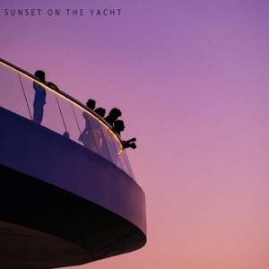 sunset on the yacht