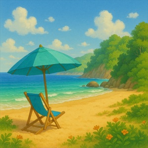 by the beach