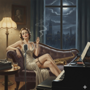 Midnight Echoes and City Lights - Vintage Jazz Reimagined