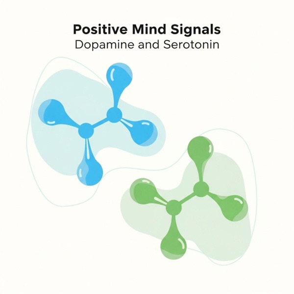 Positive Mind Signals Dopamine and Serotonin