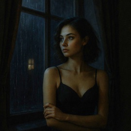 Девочка с картинки Красный пояс