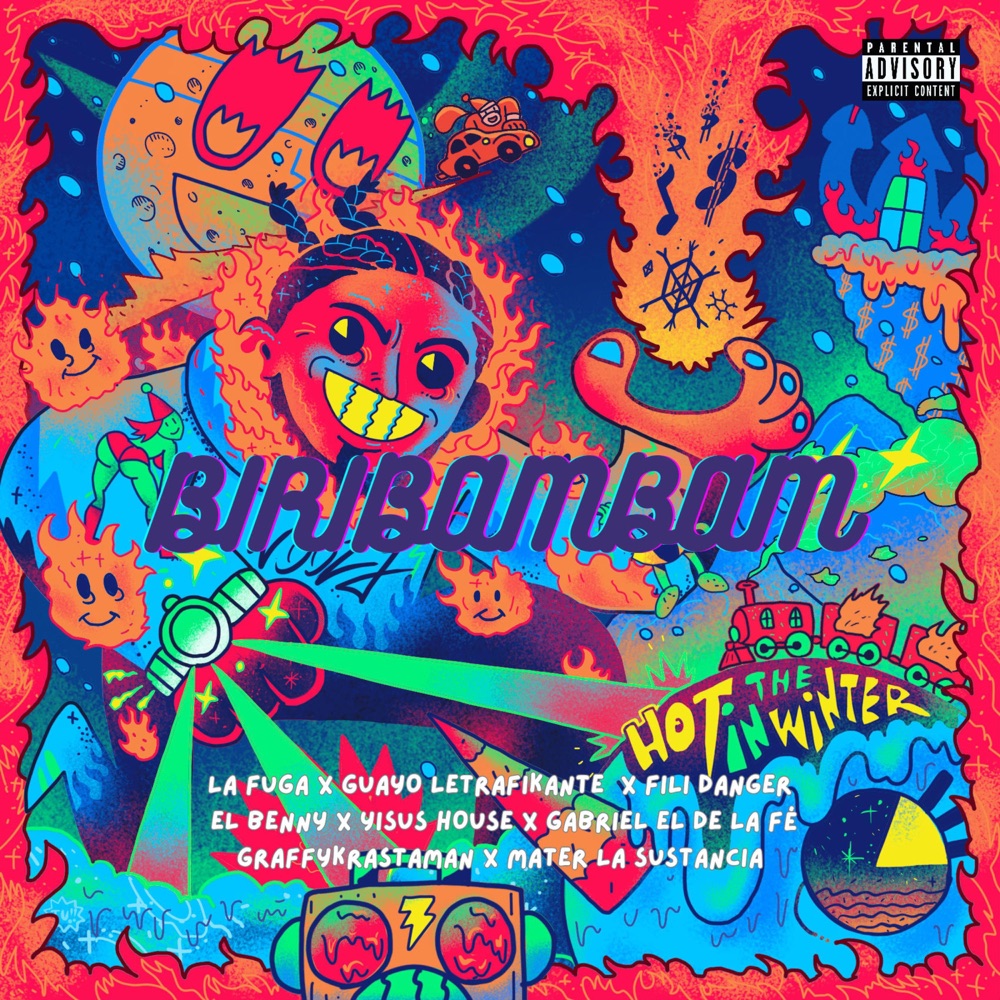Обложка альбома «BIRIBAMBAM (feat. La Fuga, Fili Danger, EL Benny, Yisus House, Gabriel El De La Fé, GraffykRastaman & Mater La Sustancia) - Single» — Guayo Letrafikante