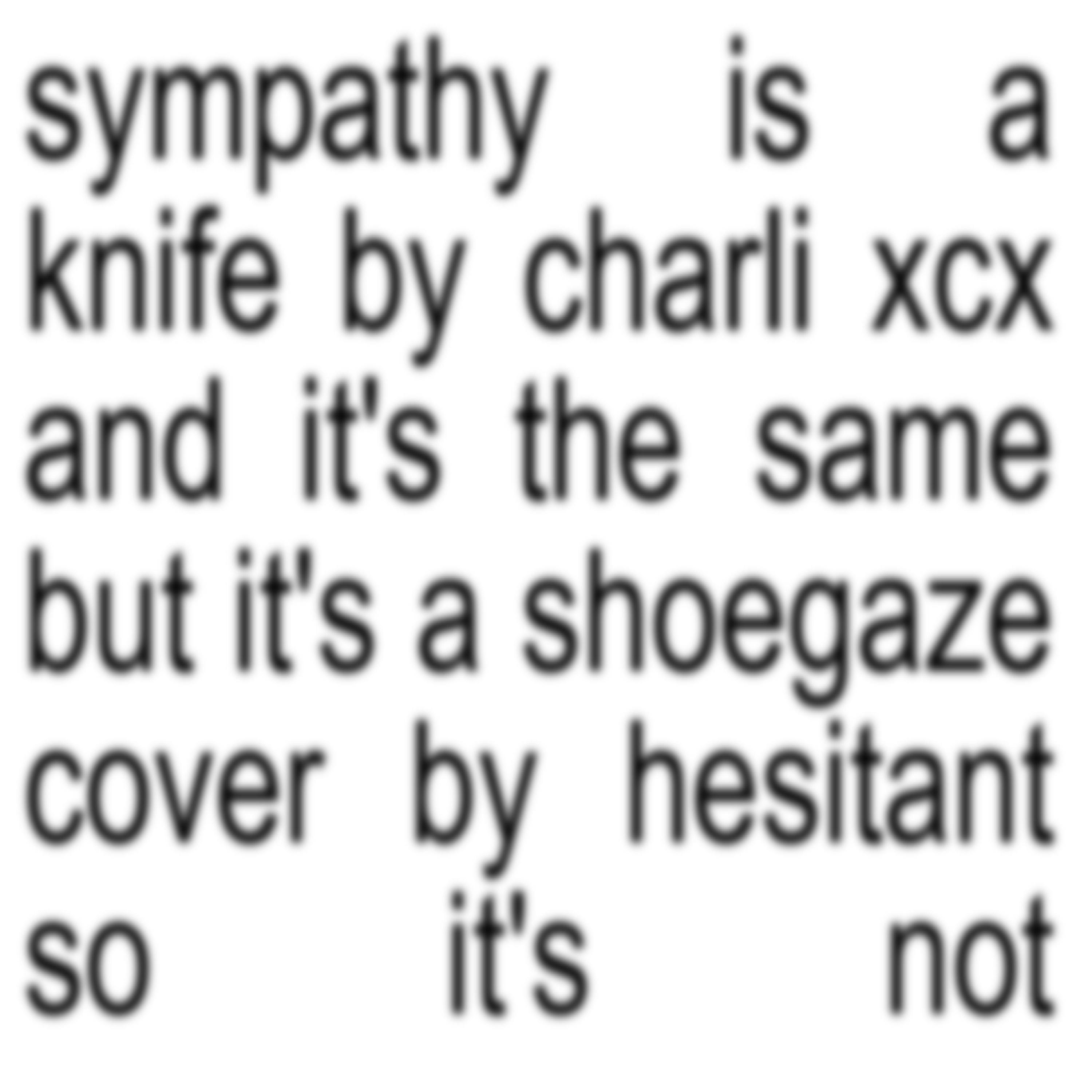 sympathy is a knife - Single