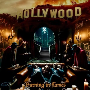 Burning in flames