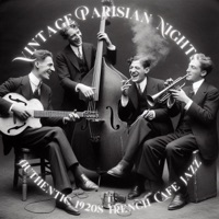 Album cover for Vintage Parisian Nights: Authentic 1920s French Cafe Jazz by M.B's Infinite Frequencies
