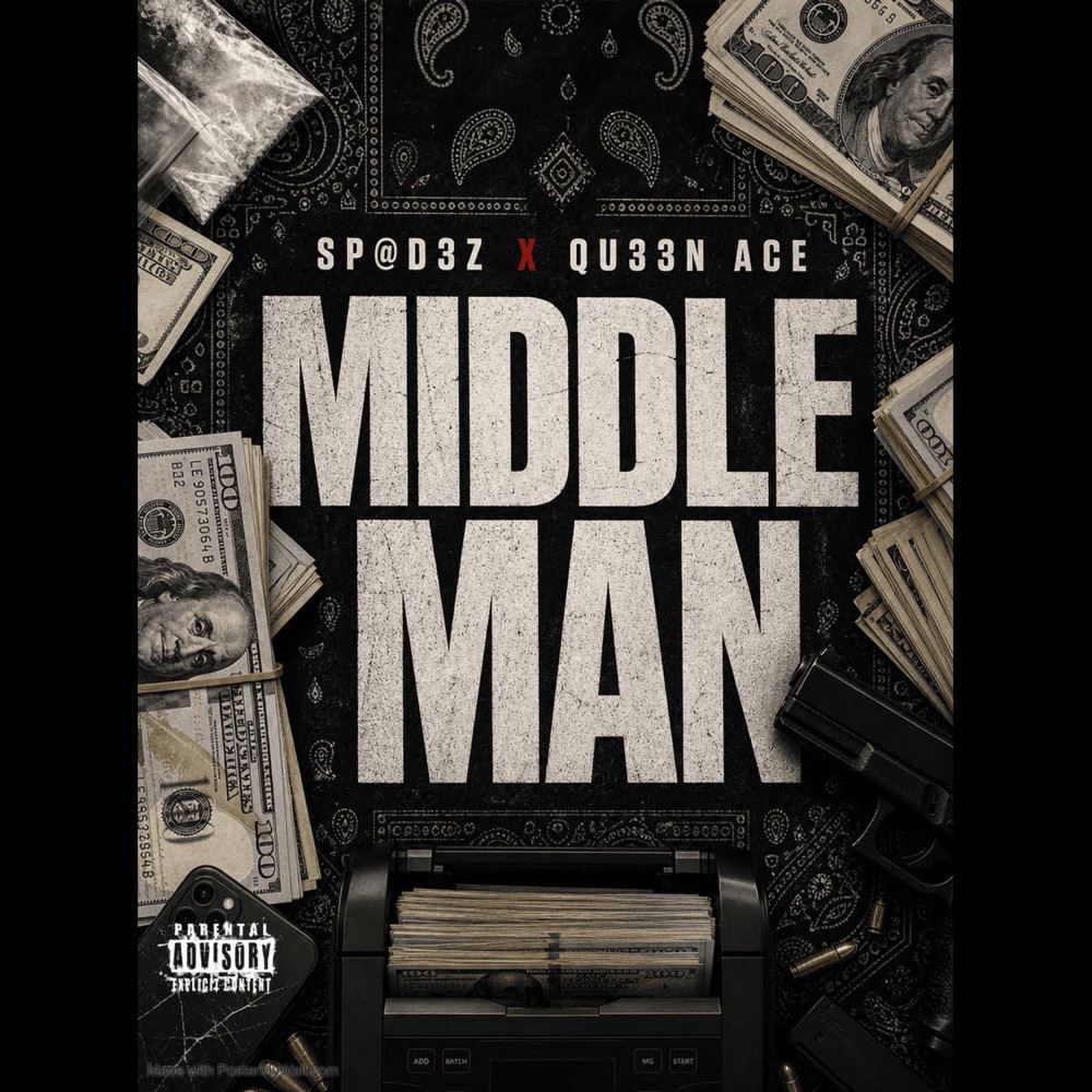 Обложка альбома «MIDDLE MAN (feat. QU33N ACE) - Single» — SP@D3Z