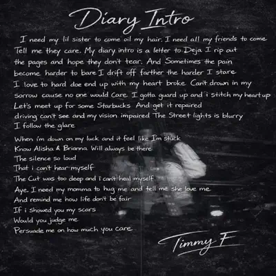 Ascolta 'Diary Intro - Single' di Timmy F.