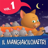 Audiobook cover for Le fiabe del Mangiakilometri Vol.1 by Fratelli Grimm, Paola Ergi & Giacomo Brunoro