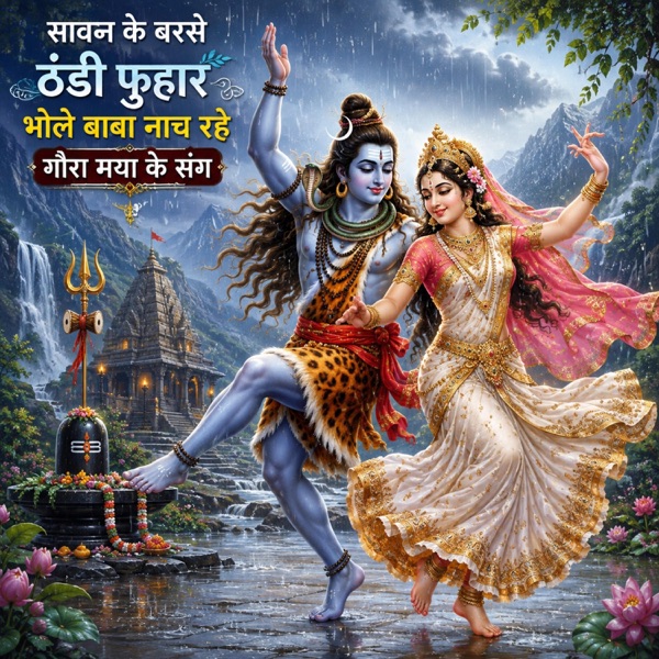 सावन के बरसे ठंडी फुहार भोले बाबा नाच रहे गौरा मया के संग