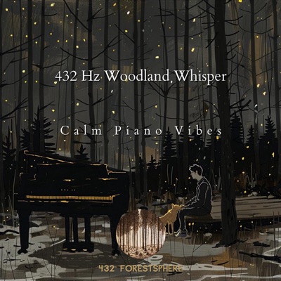 432 Hz Woodland Whisper: Calm Piano Vibes