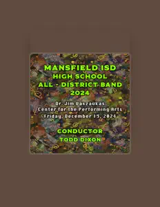 Mansfield I. S. D. High School All-District Band을(를) 듣고, 뮤직 비디오를 보고, 약력을 읽고, 투어 일정 등을 확인하세요!
