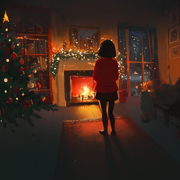 Christmas Chill by the Fireplace