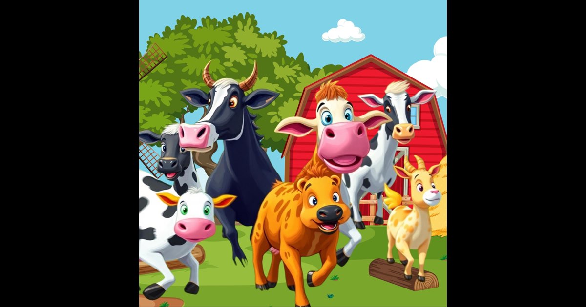 ‎Farm Animals (Learn farm animals names in English, Kids songs