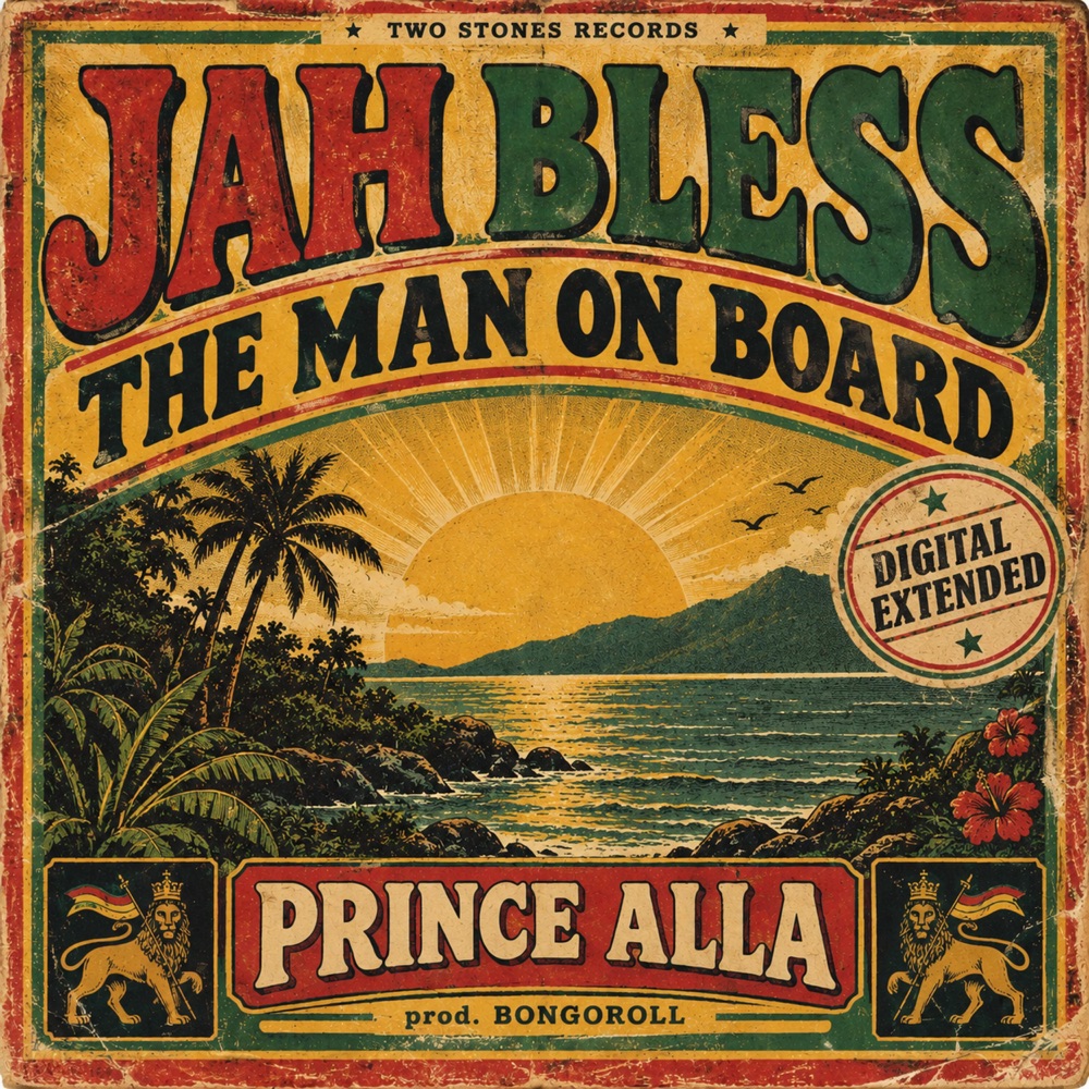 Обложка альбома «Jah bless the man on board (feat. Bongoroll) - EP» — Prince Alla