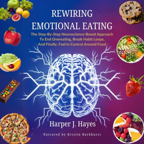 Rewiring Emotional Eating: The Step-by-Step Neuroscience-Based Approach to End Overeating, Break Habit Loops, and Finally, Feel in Control Around Food (Unabridged) cover