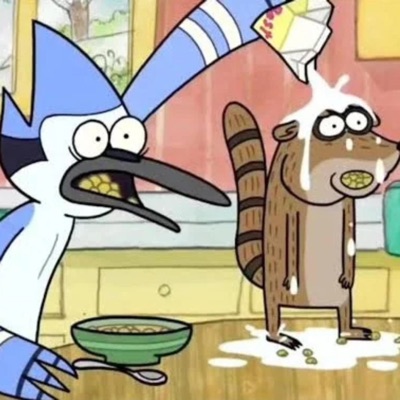 blue bird and brown raccoon - Single