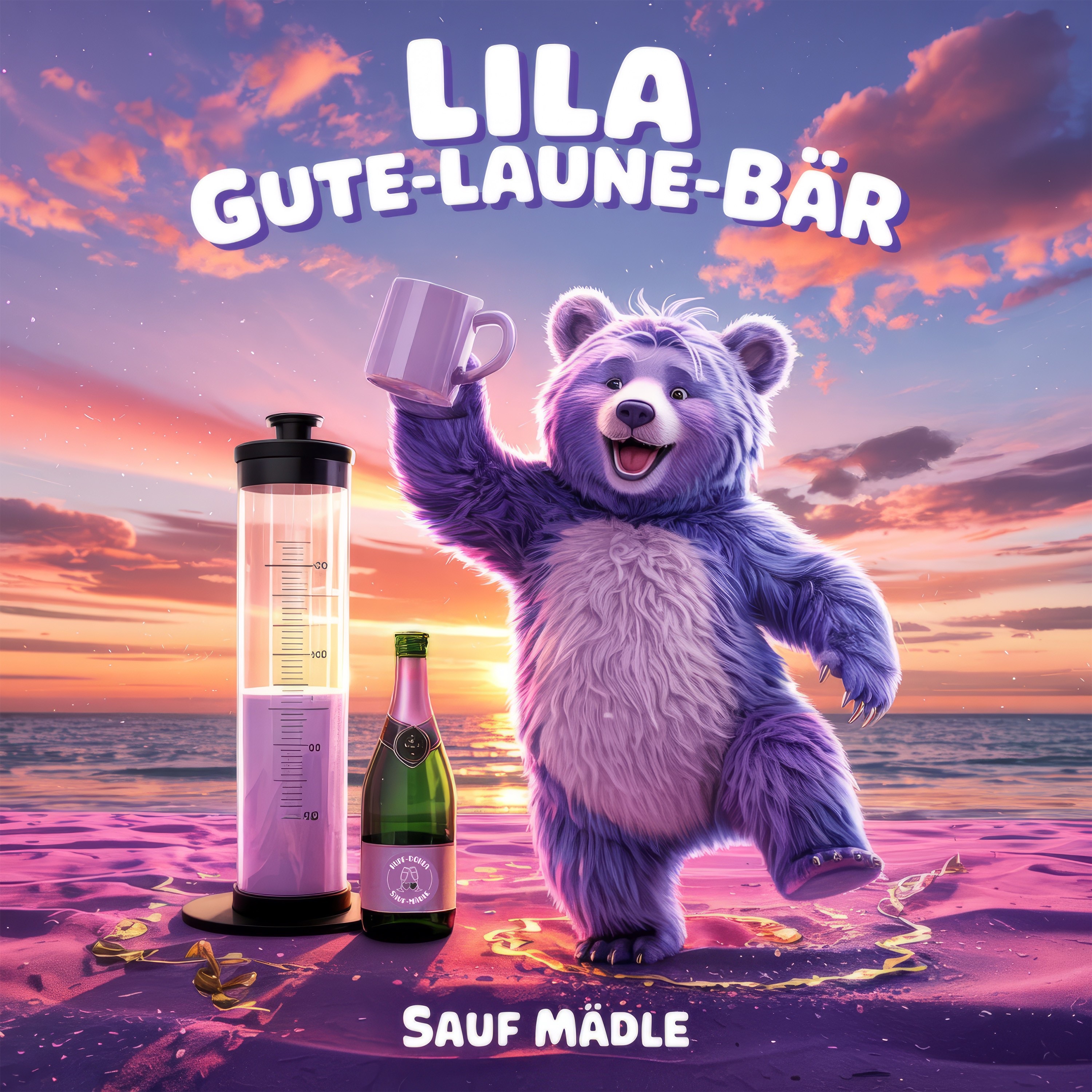 Sauf Mädle - Lila Gute-Laune-Bär