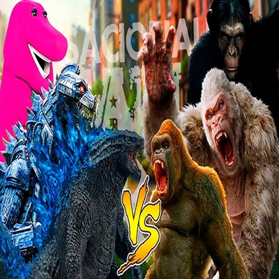 Godzilla Mechagodzilla y Barney Vs. Kong George y Cesar (feat. J4cKk Rap, Zanat rap & NeithanMc) - Single