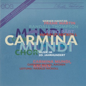 Carmina mundi: 20th Century Choral Music