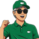 ゴルフ場の笑顔