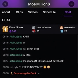 W's In The Chat Moe Million$