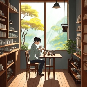 Cozy Cafe: Warm Acoustic Lofi Sounds