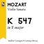 Mozart: Violin Sonata in F Major, K. 547 - Single
