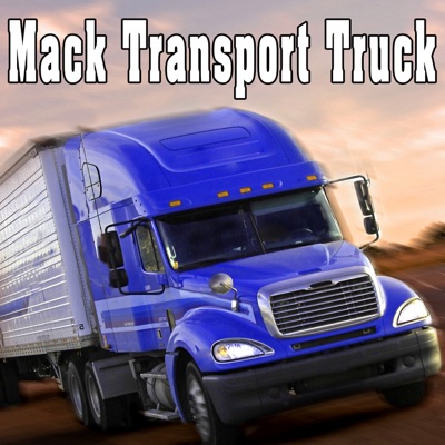 Mack Transport Truck Idles, Drives at a Medium Speed, Slow to a Stop & Idles-thumbnail