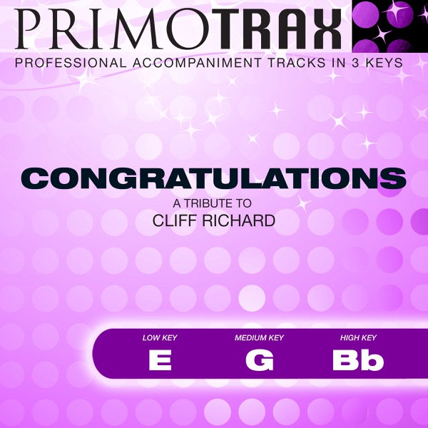 Congratulations - A Tribute to Cliff Richard - Pop Primotrax - Performance Tracks - EP