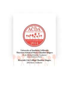 Poslechněte si interpreta Riverside City College Chamber Singers, sledujte hudební videa, přečtěte si životopis, podívejte se na data turné a další informace.