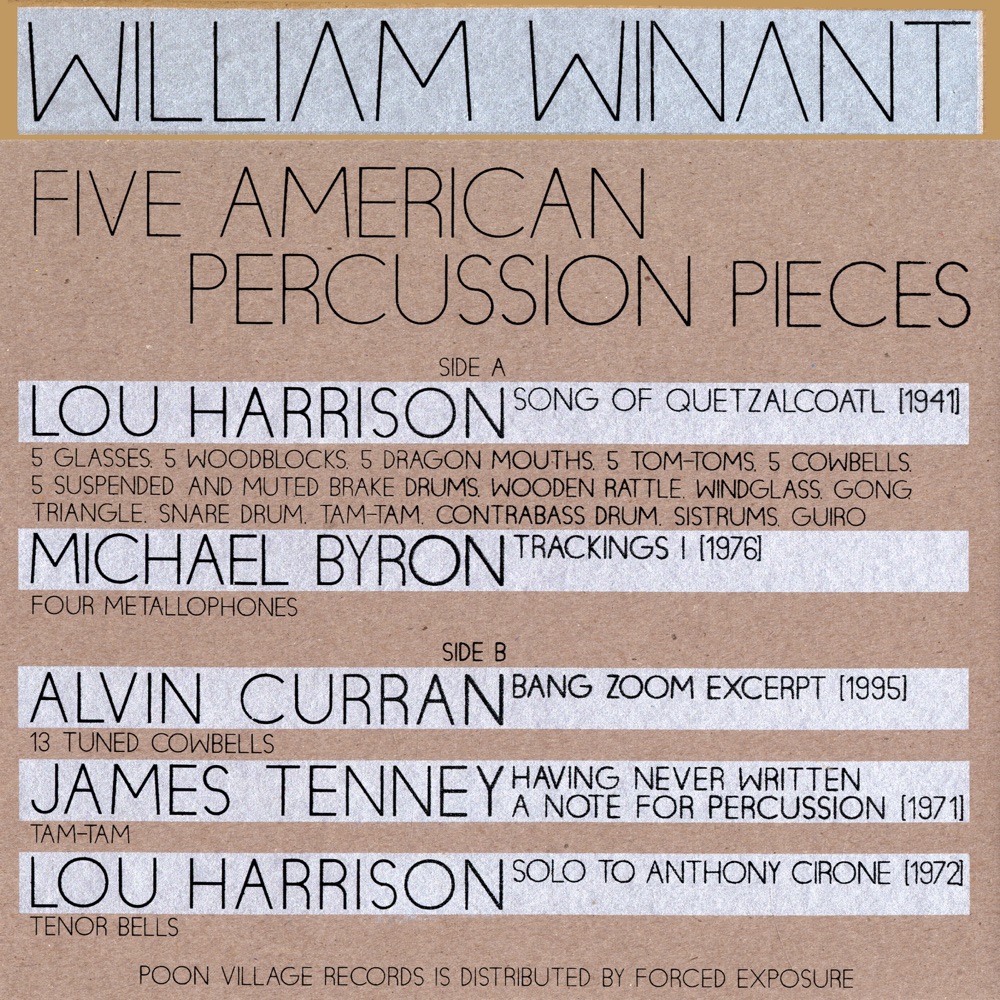 Обложка альбома «Five American Percussion Pieces» — William Winant