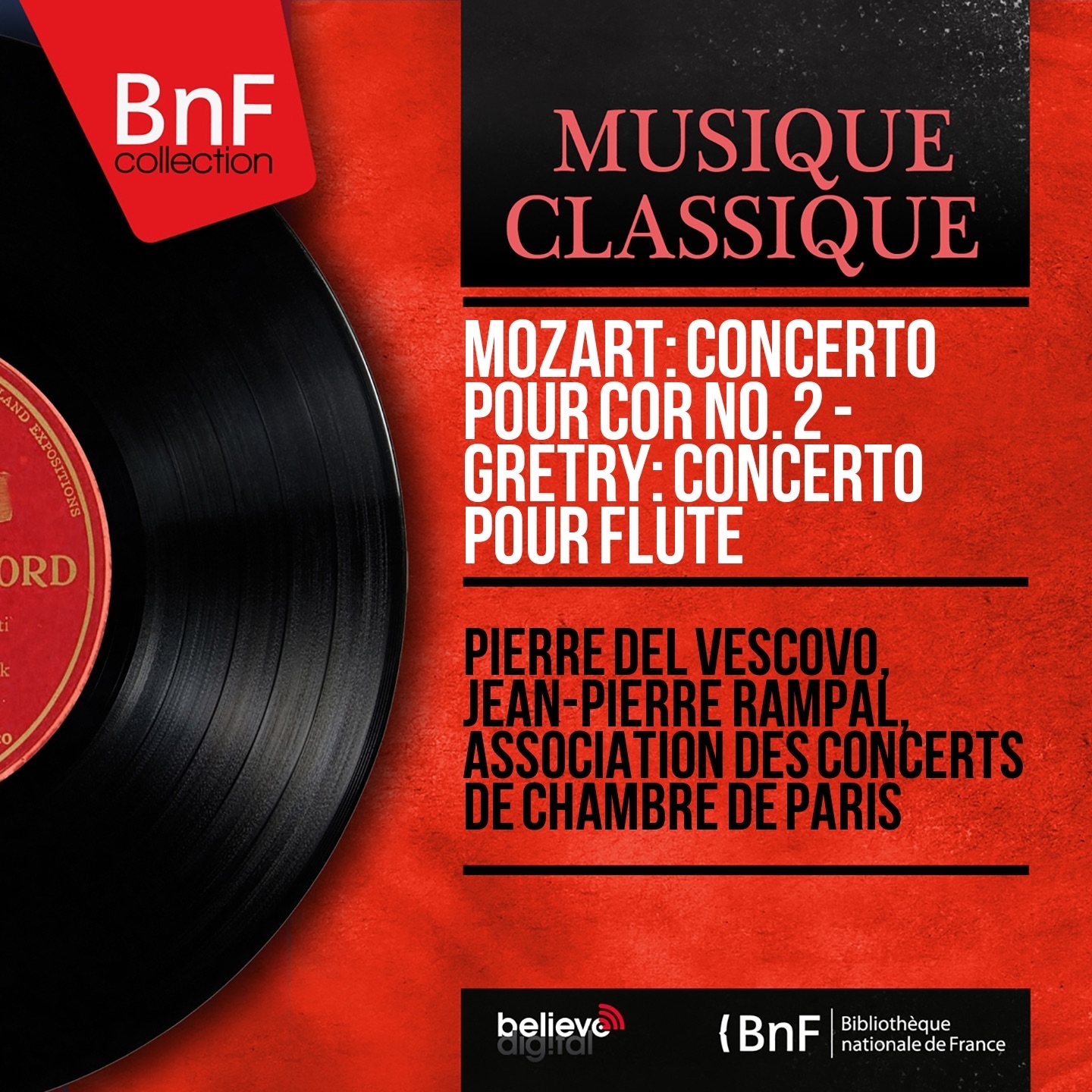 Mozart: Concerto pour cor No. 2 - Grétry: Concerto pour flûte (Mono Version) - EP