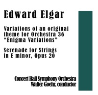 Variations of an original theme for Orchestra 36 “Enigma Variations” / Serenade for Strings in E minor, Opus 20 - Concert Hall Symphony Orchestra & Walter Goehr