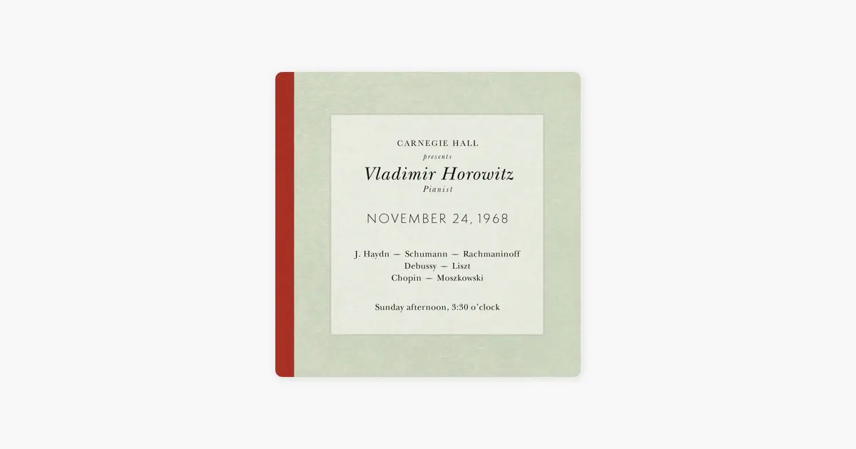 Vladimir Horowitz live at Carnegie Hall - Recital November 24