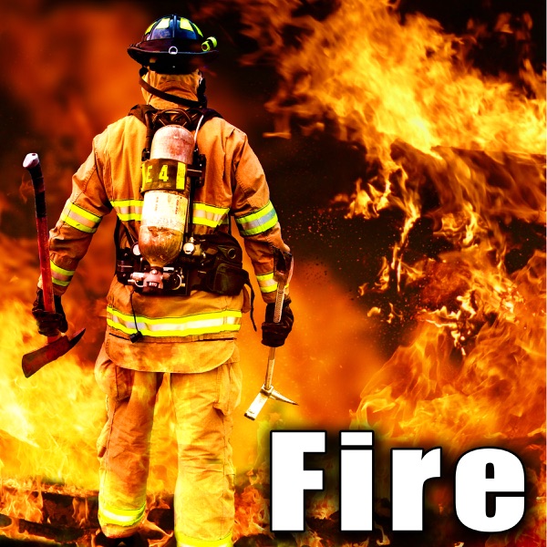 Large Fire with Intensely Hot Flames Burning