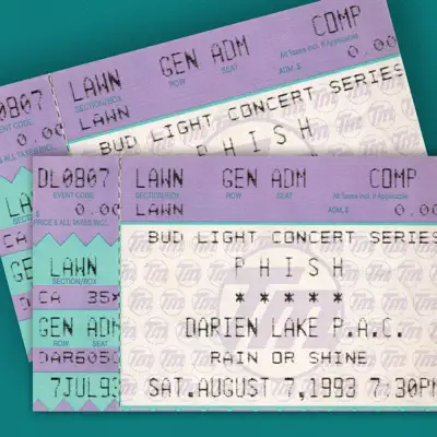 Phish: 8/7/93 Darien Lake Performing Arts Center, Darien Center, NY (Live) - Phish