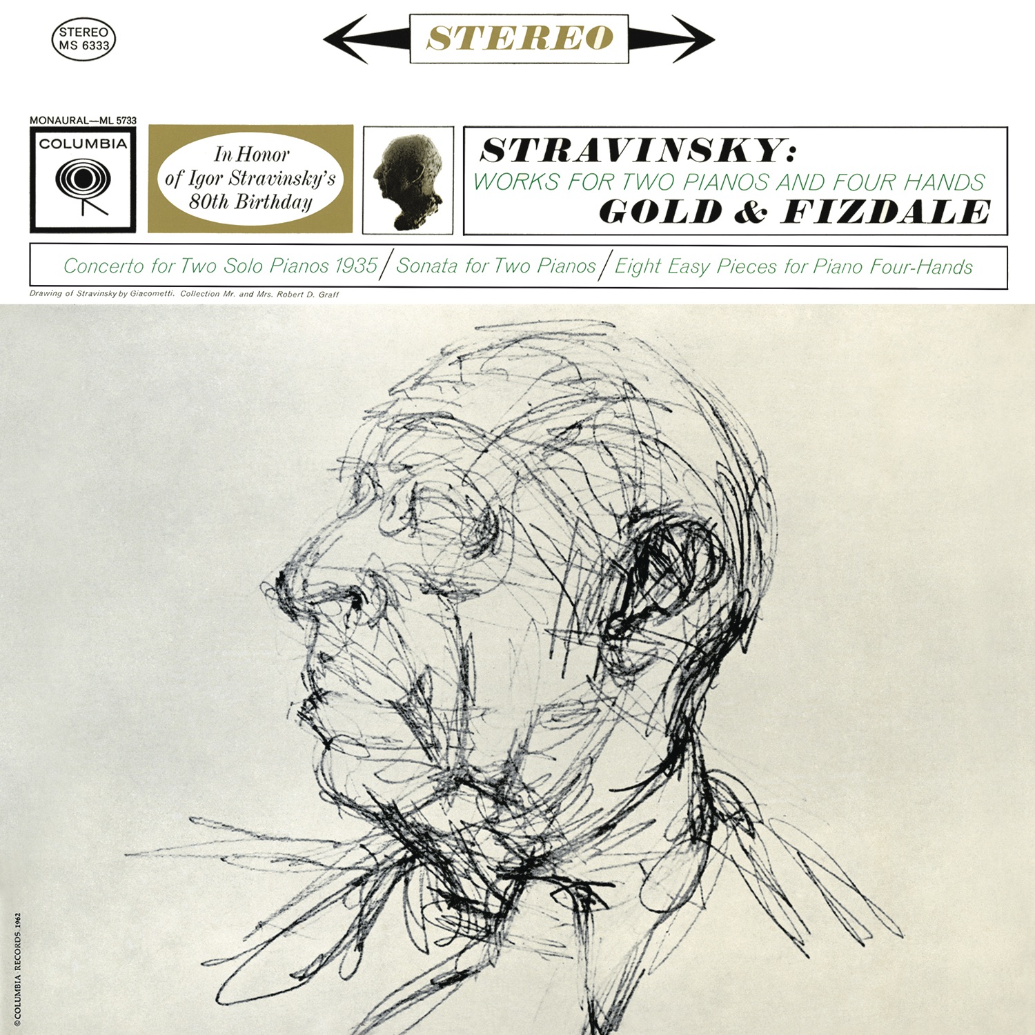 Igor Stravinsky, Arthur Gold & Robert Fizdale – Stravinsky: Works for Two Pianos and Four Hands Cover