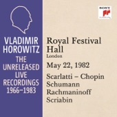 Vladimir Horowitz in Recital at the Royal Festival Hall, London, May 22, 1982 artwork