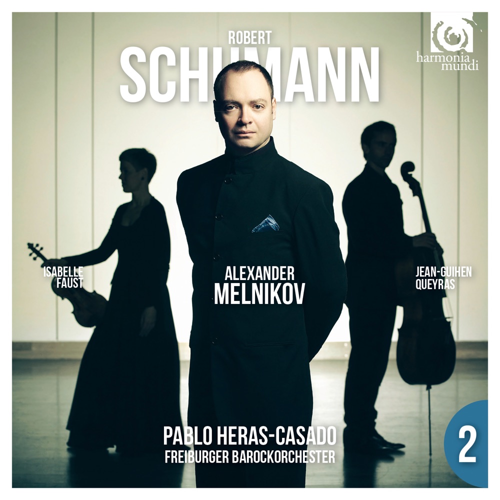 Обложка альбома «Schumann: Piano Concerto & Piano Trio No. 2» — Pablo Heras-Casado, Isabelle Faust & Jean-Guihen Queyras