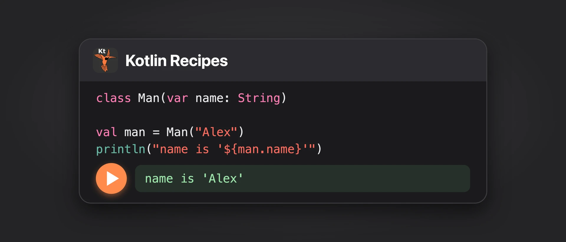Kotlin Recipes: Code & SQL product page header