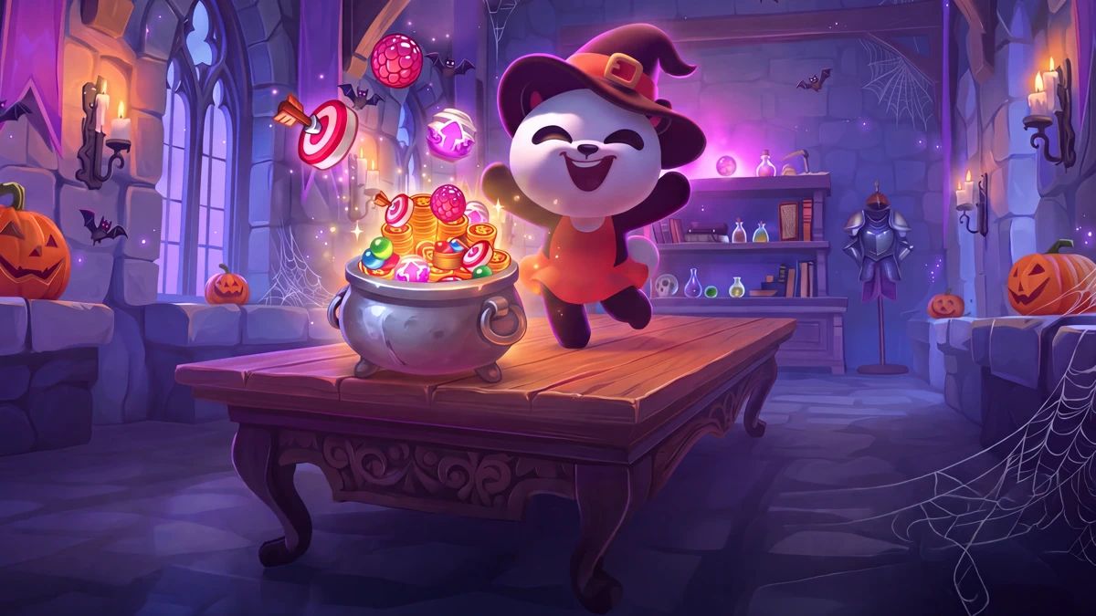 Bubble Shooter - Panda Pop! search result, In-app event: A Halloween Rescue