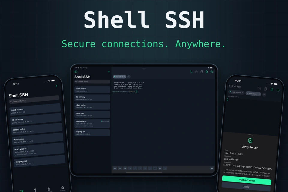 Shell SSH App Store search result