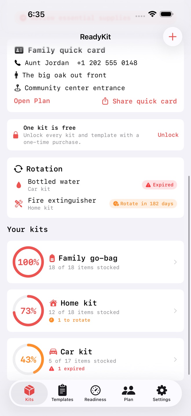 ReadyKit : Trousses urgence capture d’écran 7