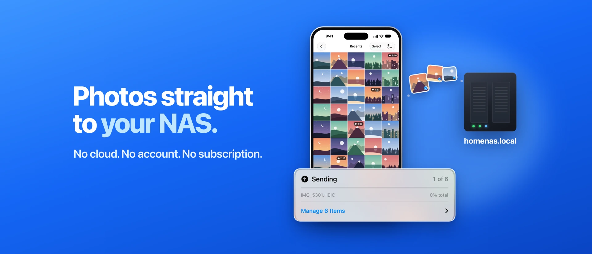 SMBDrop: Photo Backup to NAS product page header