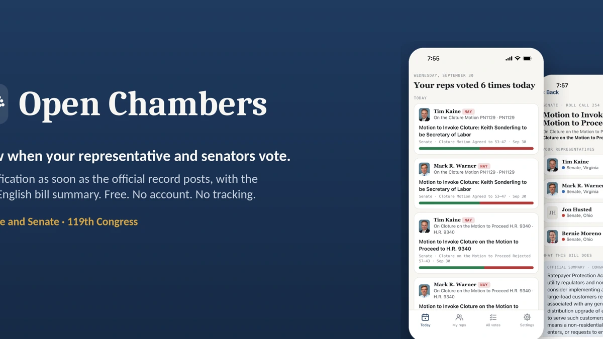 Open Chambers App Store product page header