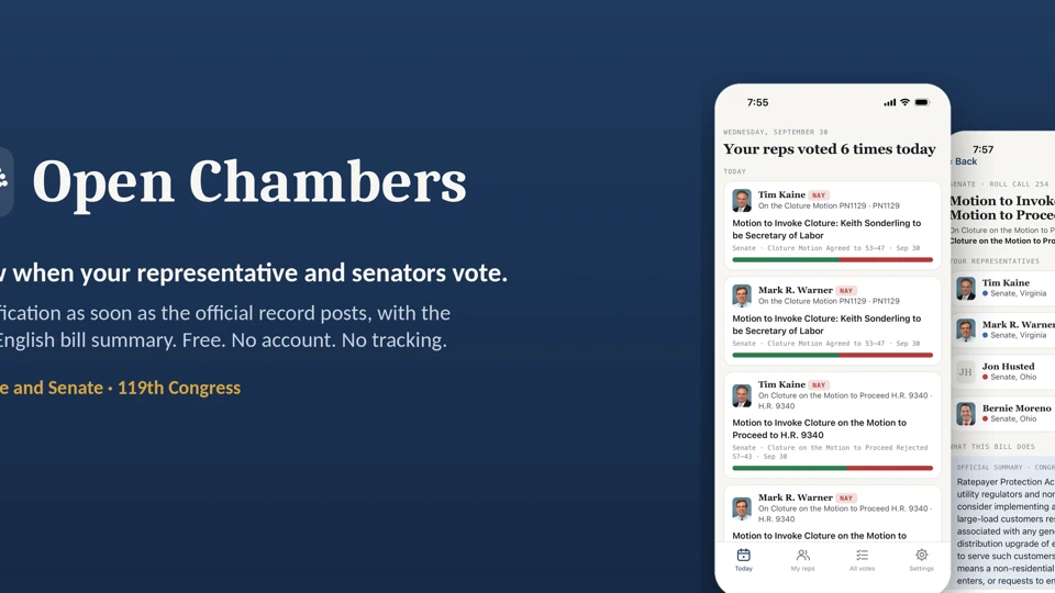 Open Chambers App Store product page header