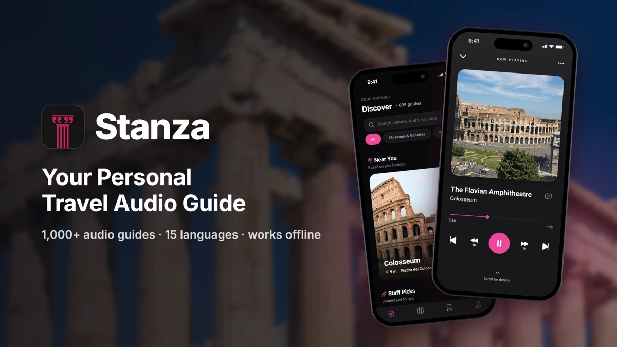 Stanza: Travel Audio Guides App Store product page header