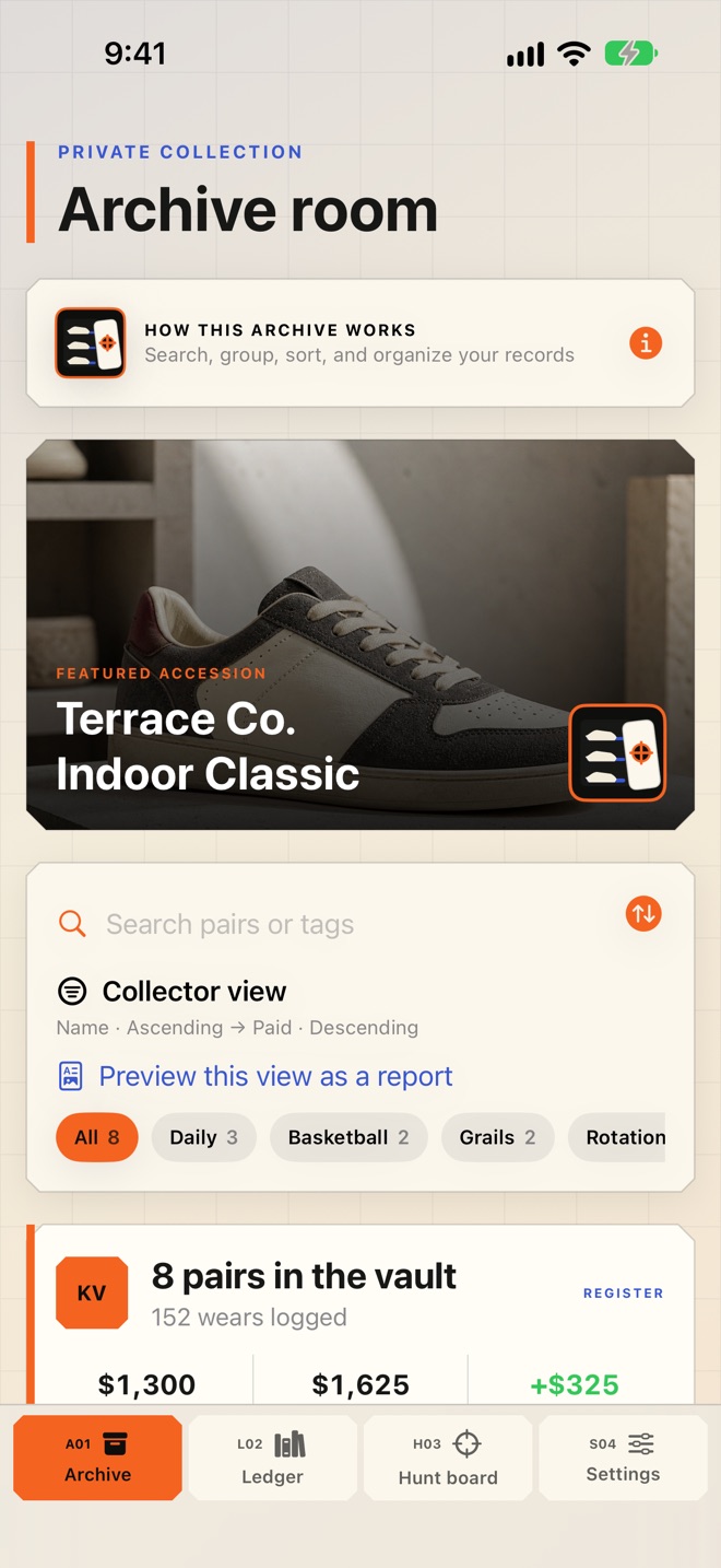KicksVault: Sneaker Collection screenshot 1